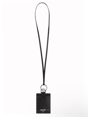 Off-White Logo Badge Holder Black White